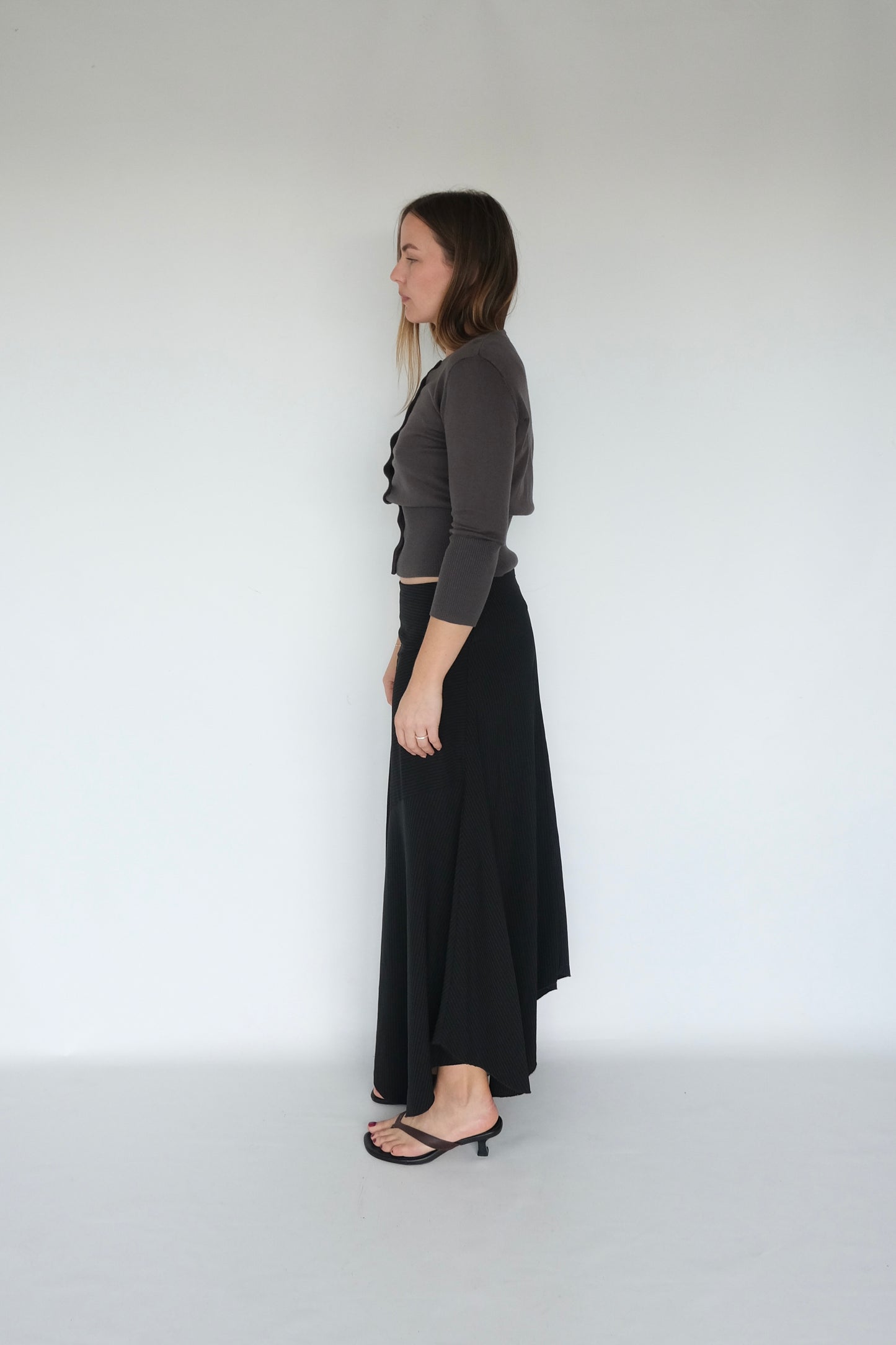 90’s Pinstripe Asym Skirt
