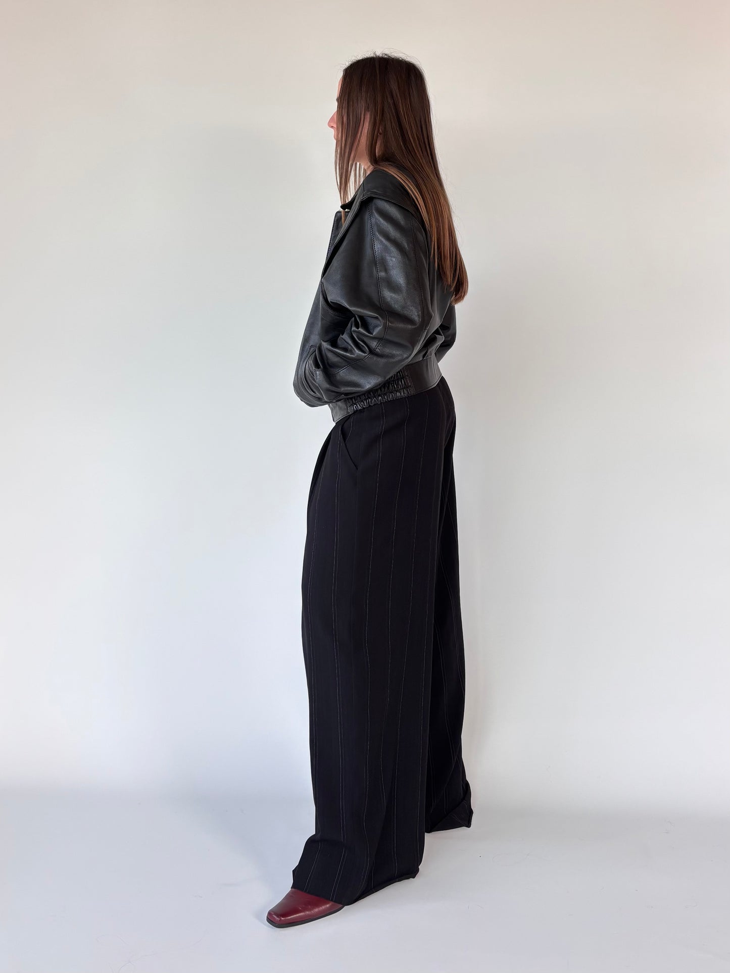 Frantik 90’s Leather Bomber Jacket
