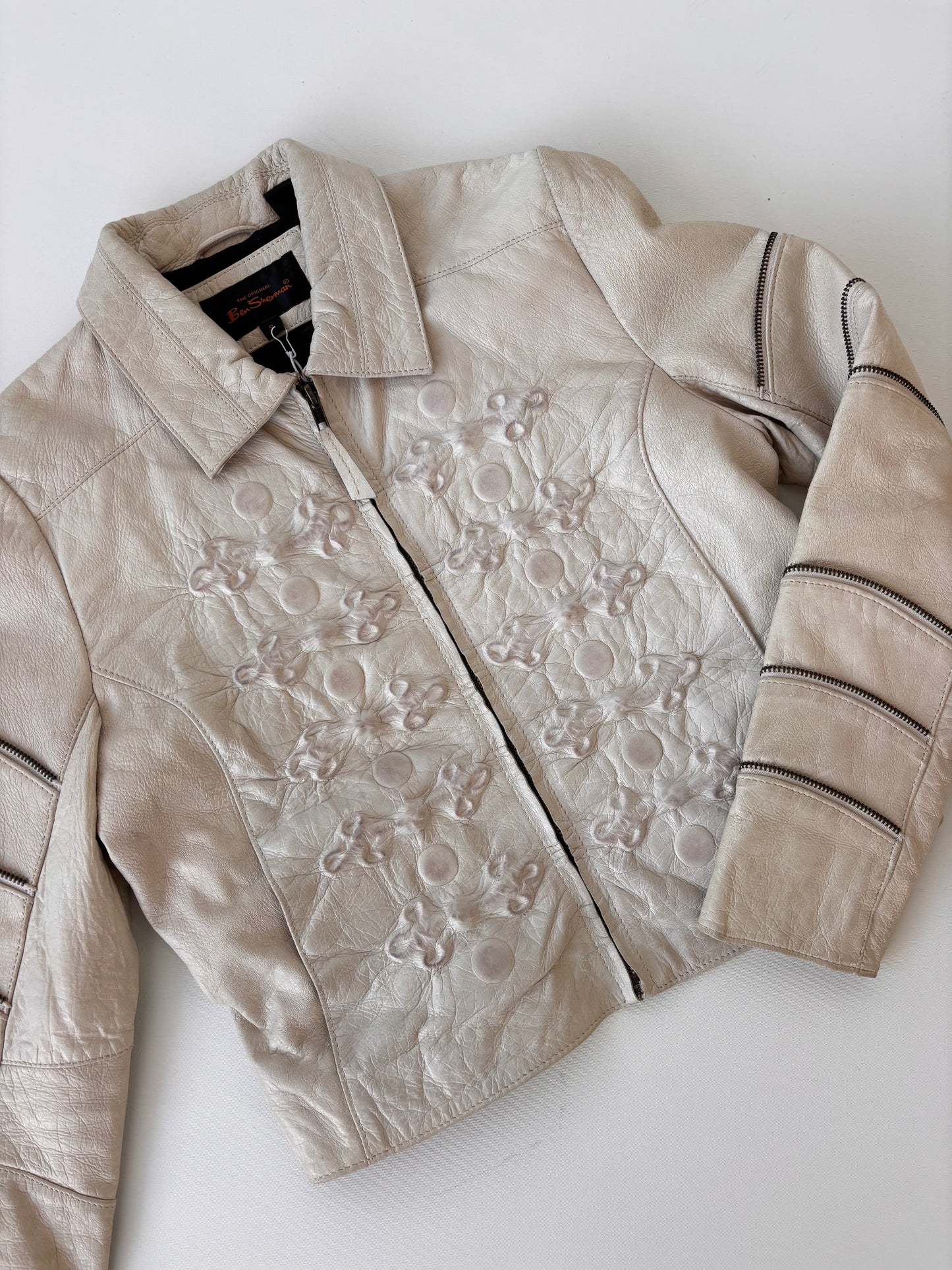 Ben Sherman Military-Inspired Leather Jacket (6-10)