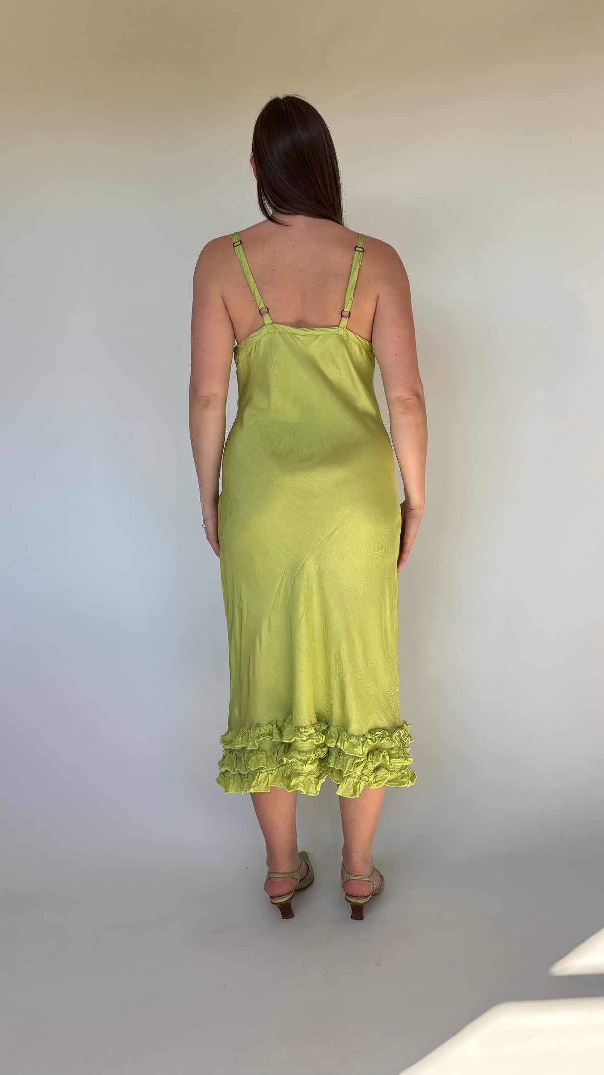 NZ Made Lime Bias Dress