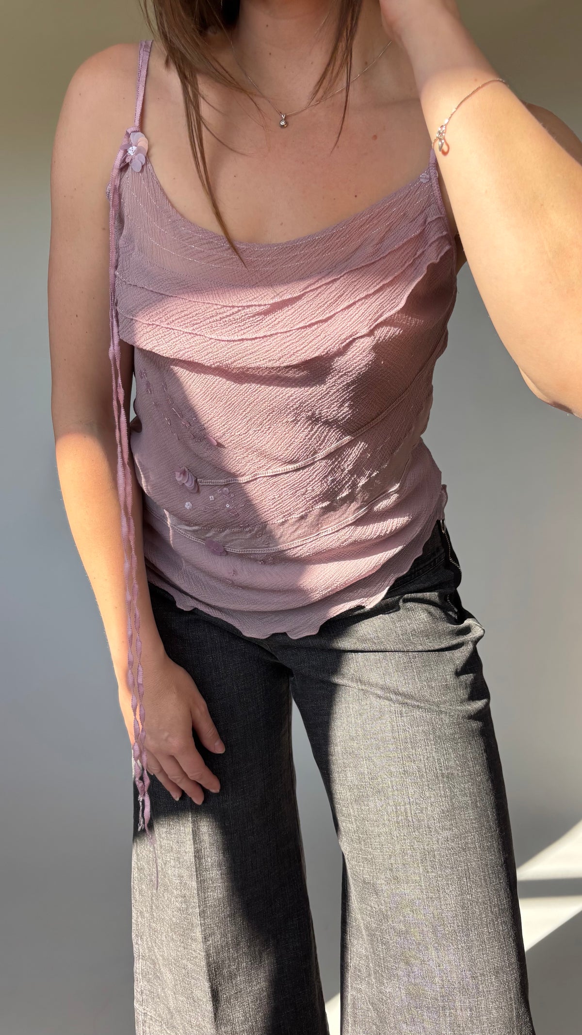 Silk Sequin Cami