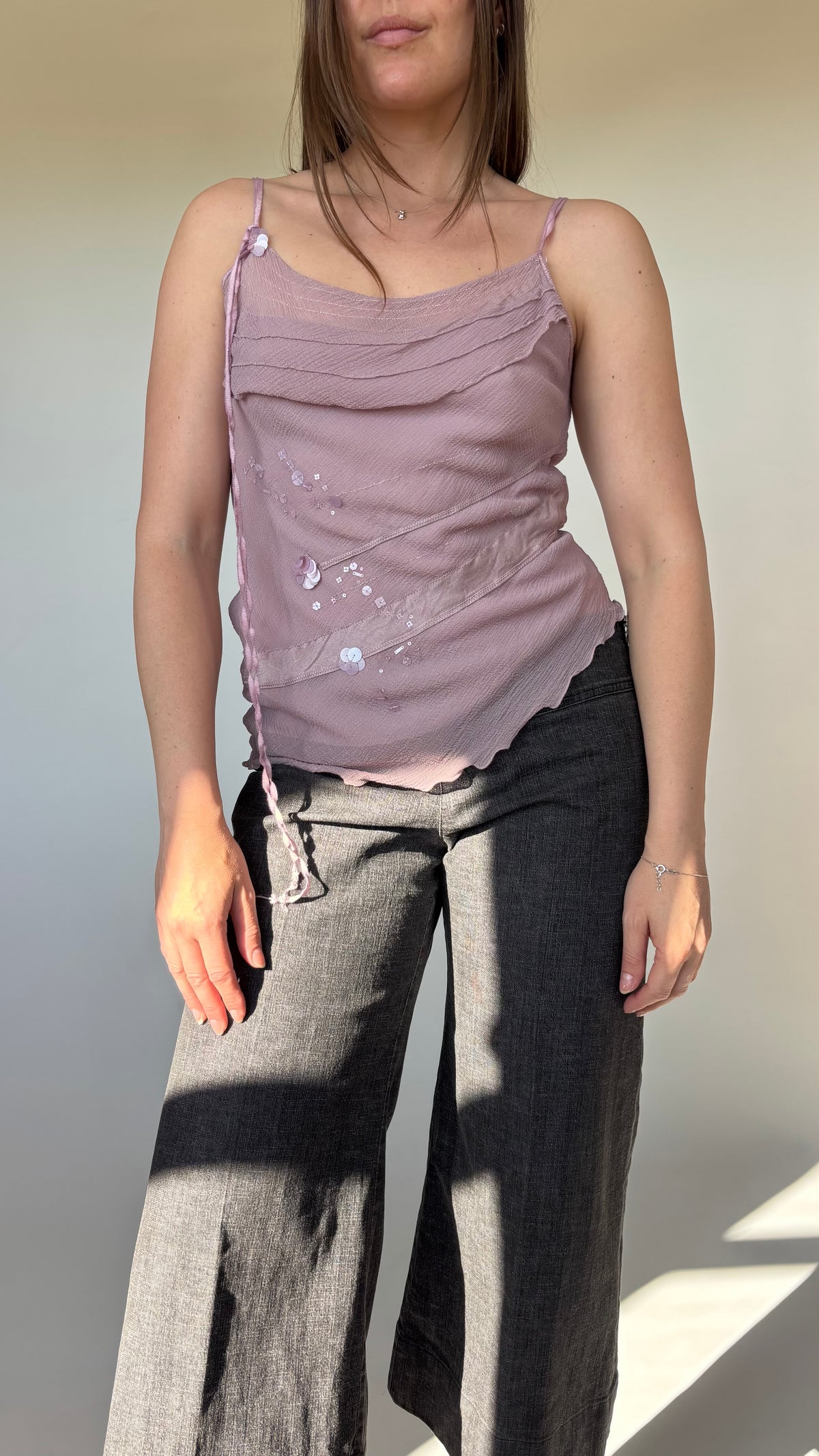 Silk Sequin Cami