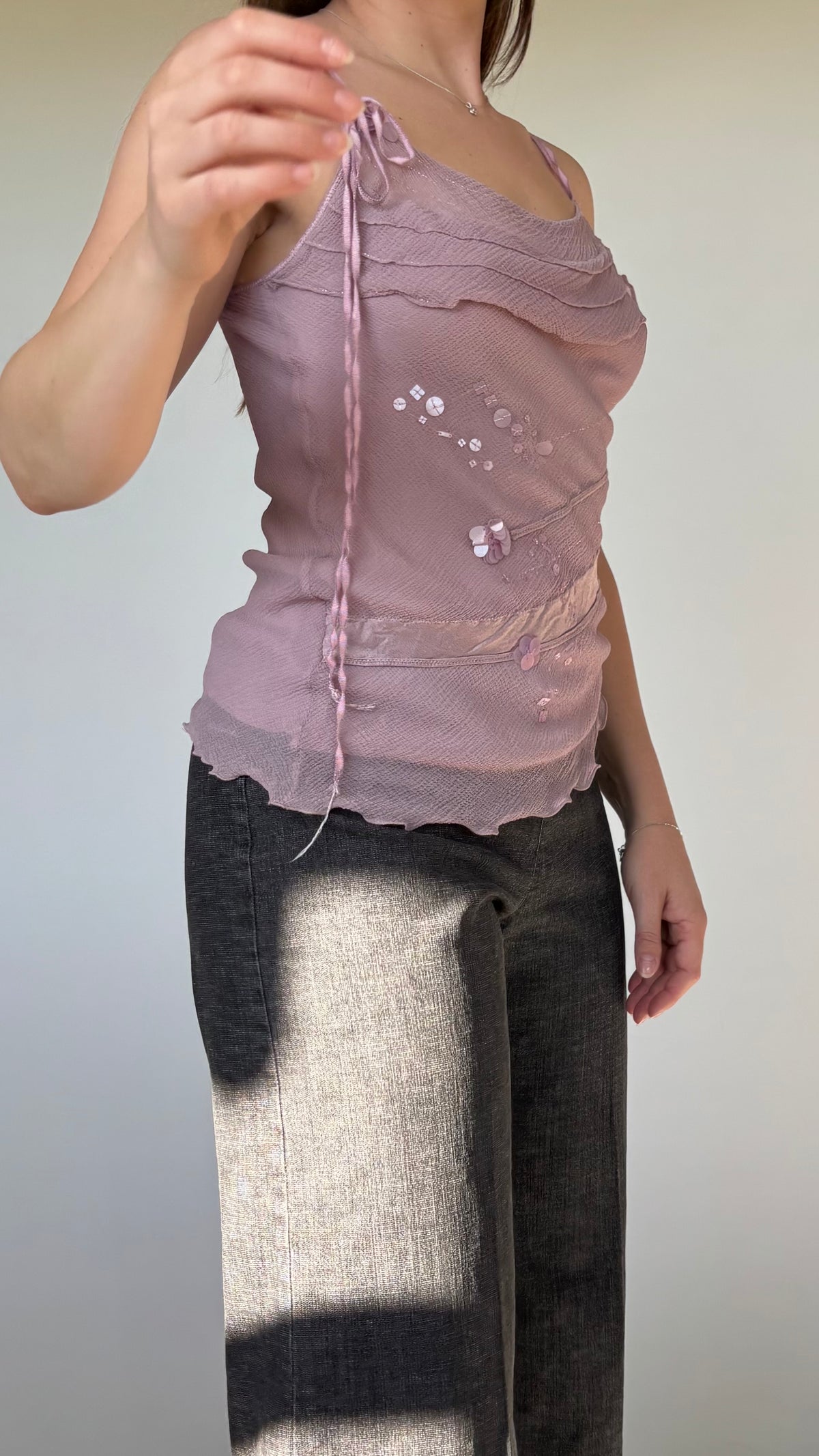Silk Sequin Cami