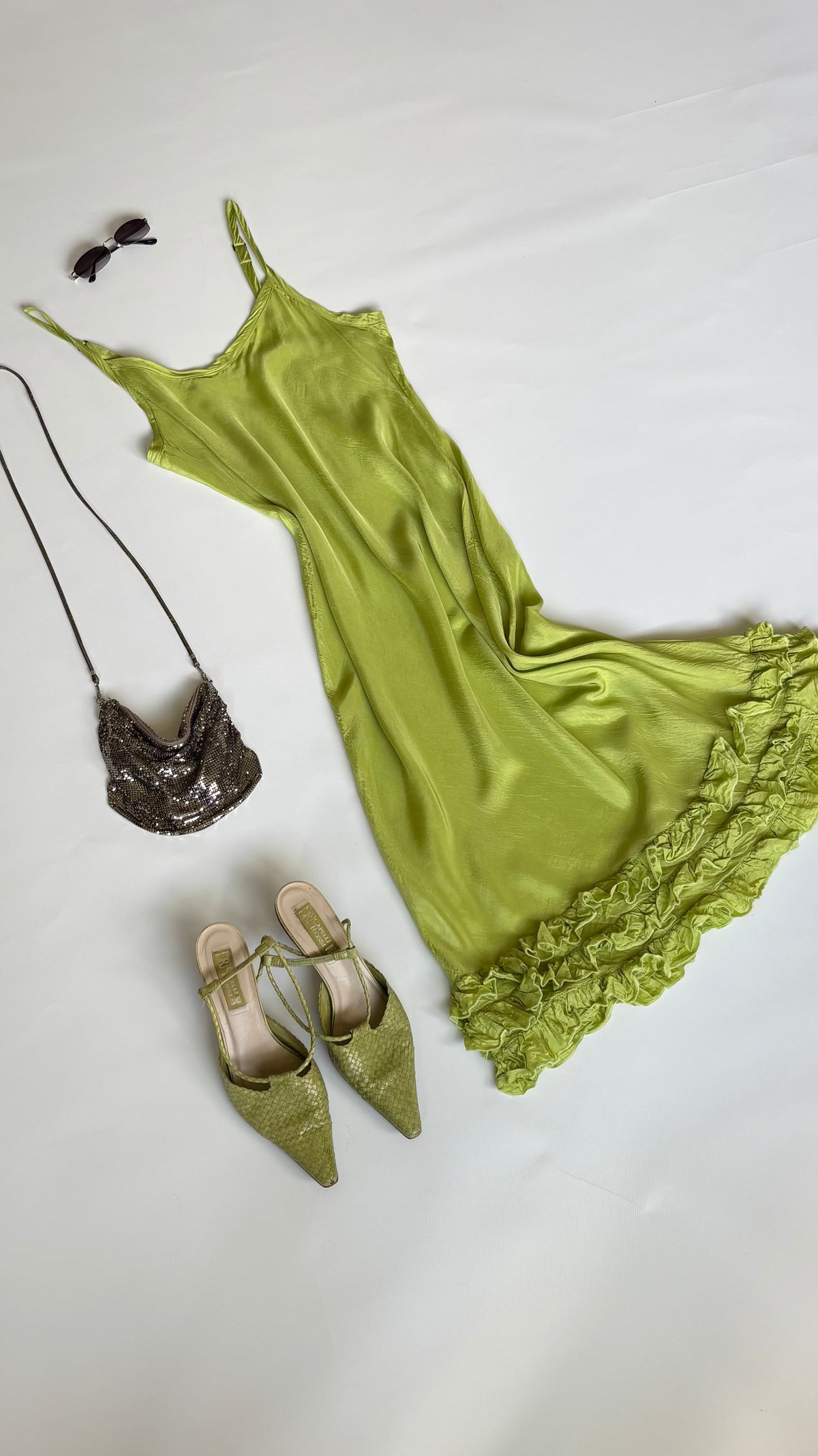NZ Made Lime Bias Dress